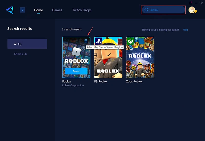 Change Roblox Region with GearUP