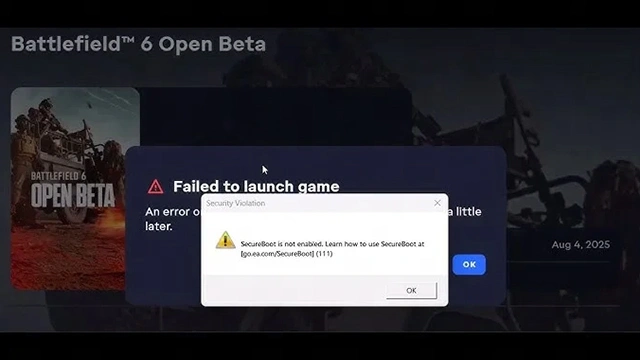 Como corrigir problemas de Secure Boot no Battlefield 6