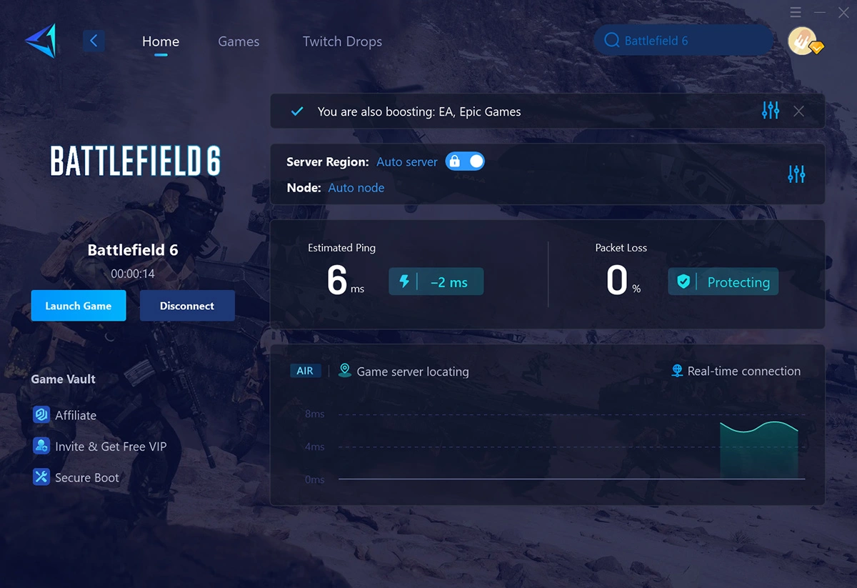 Como corrigir alto ping no Battlefield 6