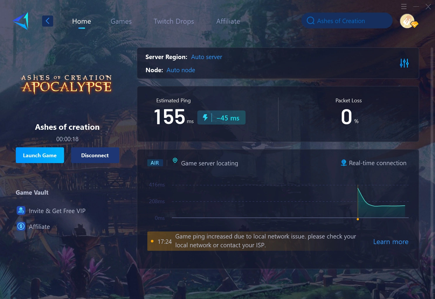How to Fix Ashes of Creation High Ping