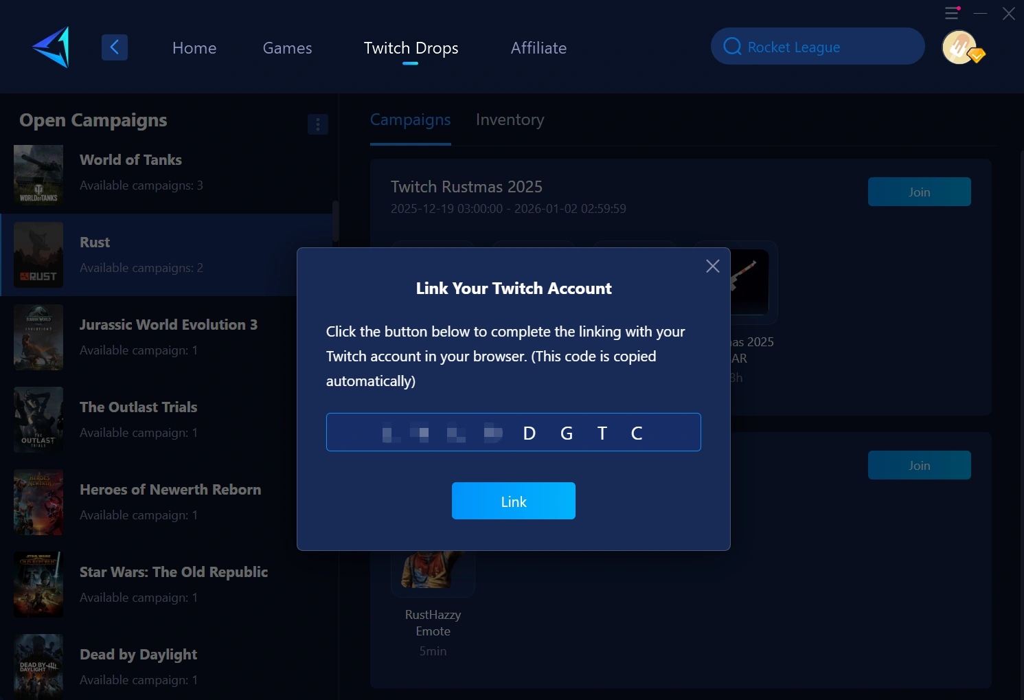 Rust Twitch Dropsを簡単に獲得する方法