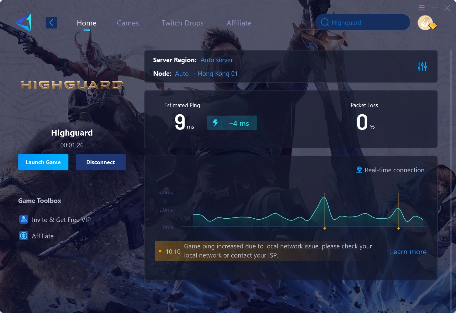 Как исправить высокий пинг в Highguard