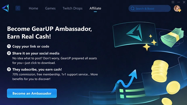 Join GearUP Affiliate — Earn Real Cash
