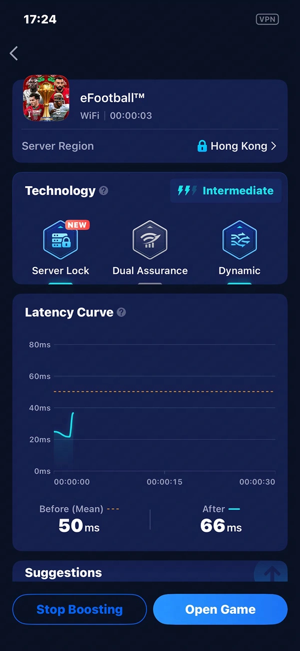 GearUP Mobileを使用してネットワーク遅延を軽減する
