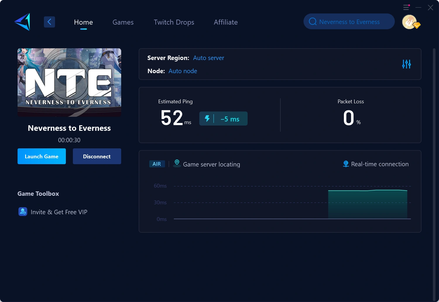Solving NTE Lag with GearUP