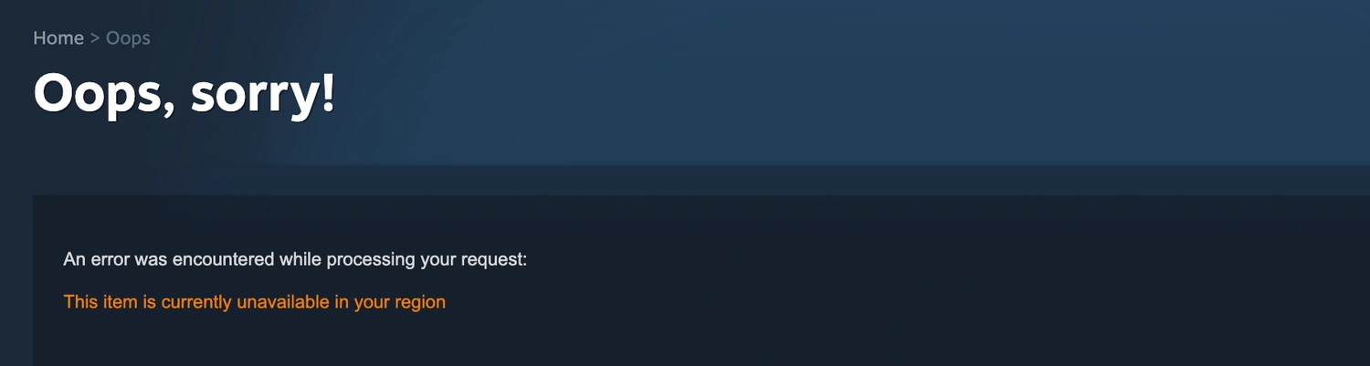 This item is currently unavailable in your region