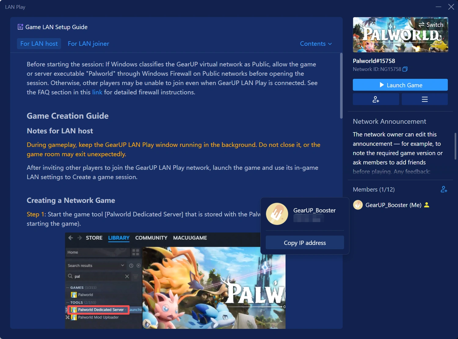 GearUP LAN Play: A Game-Focused Remote LAN Solution