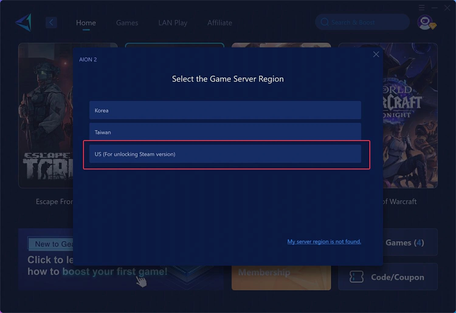 Boost to US Steam to Unlock Aion 2 with GearUP