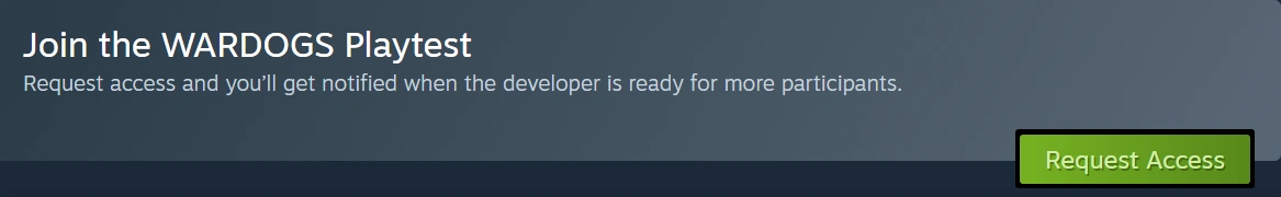 Join the WARDOGS Playtest