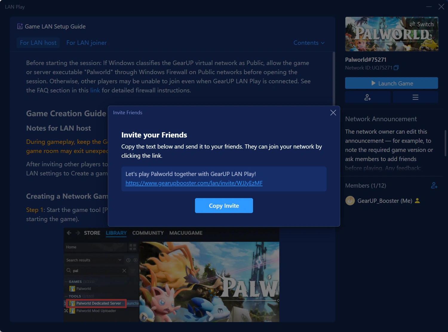 How to Play Palworld in LAN Mode Across Different Networks