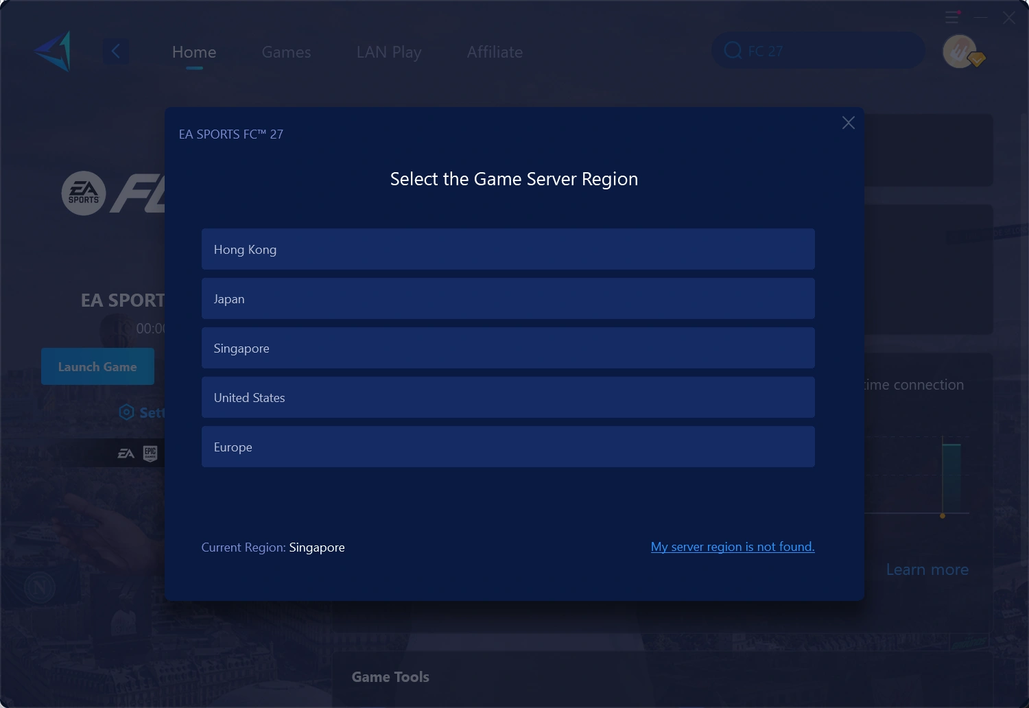 How to Try Locking an FC 27 Server Region With GearUP