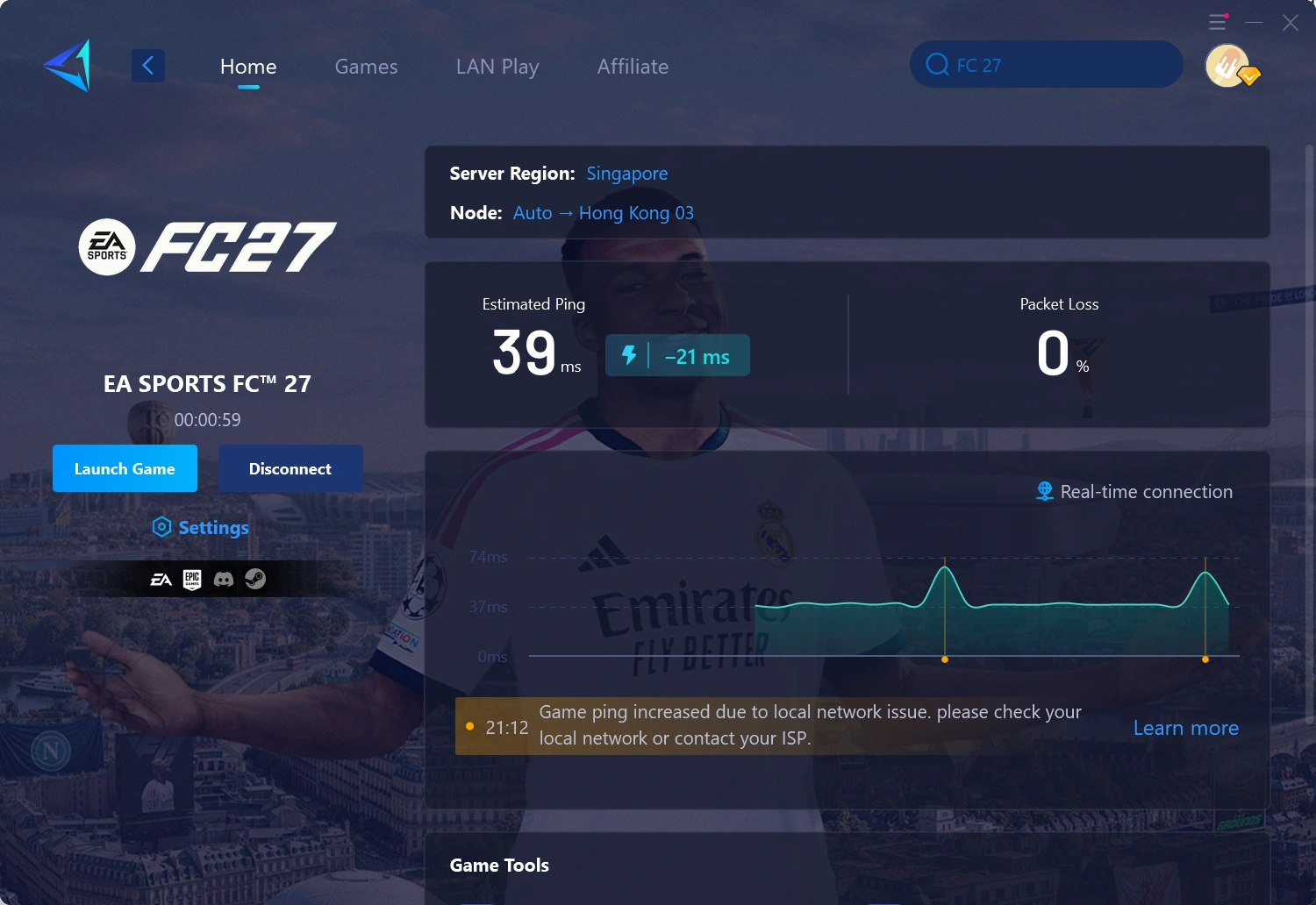 GearUP's Interface for Accelerating FC 27