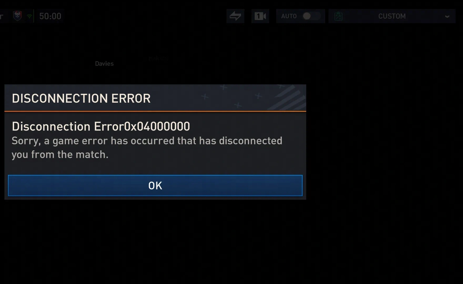 FC Mobile 27 Error 0x04000000