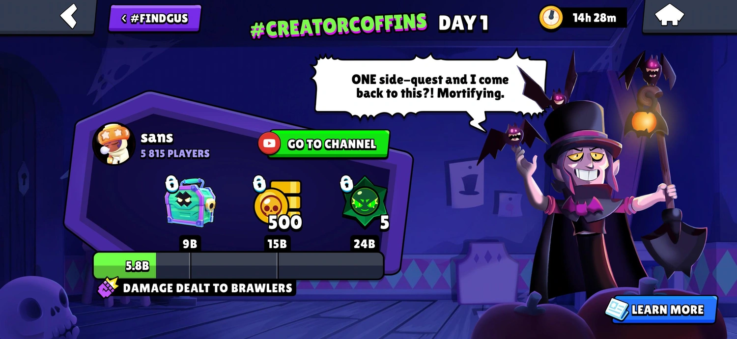 Regras do evento Creator Coffins em resumo